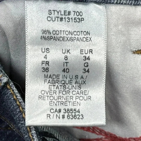 NYDJ Straight Leg Womens Mid Rise Dark Wash Jeans Size 4 - Picture 8 of 14